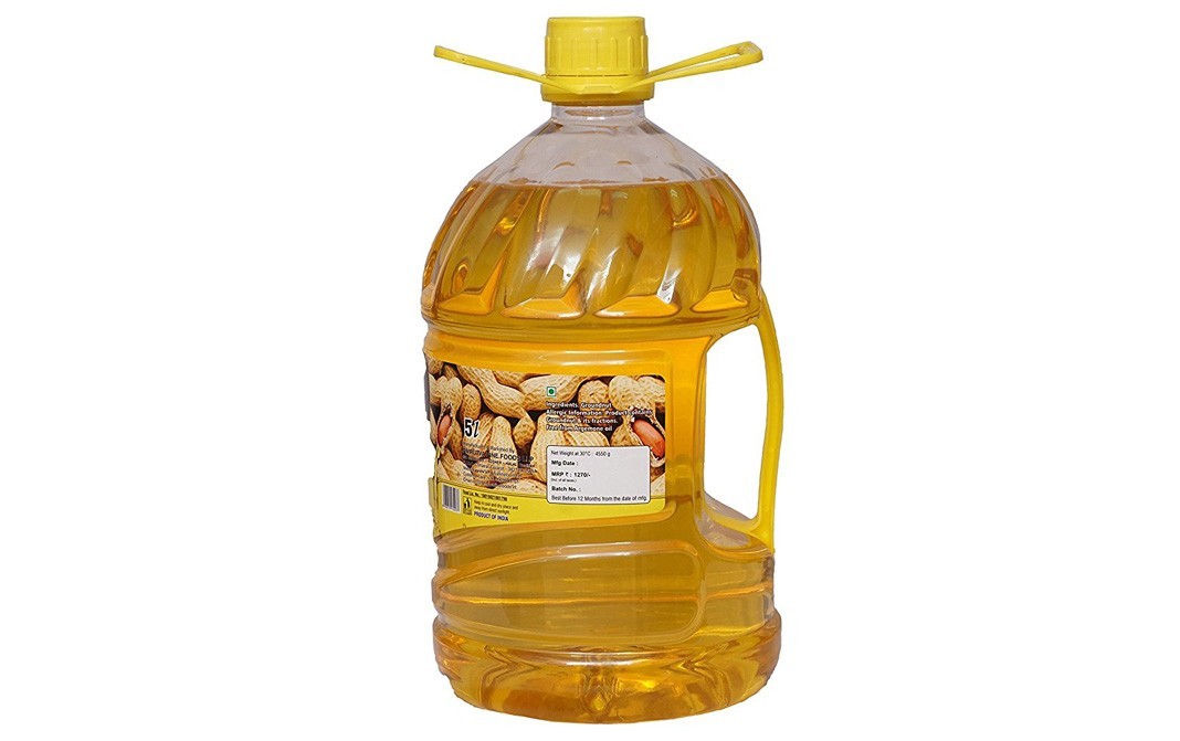 Amrutva Extra Virgin Cold Pressed Groundnut Oil   Bottle  5 litre